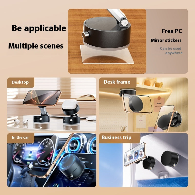 Foldable Magnetic Vacuum Car Phone Holder – Strong Suction Cup Mount for Dashboard, Mirror & Glass | Hands-Free Universal Stand
