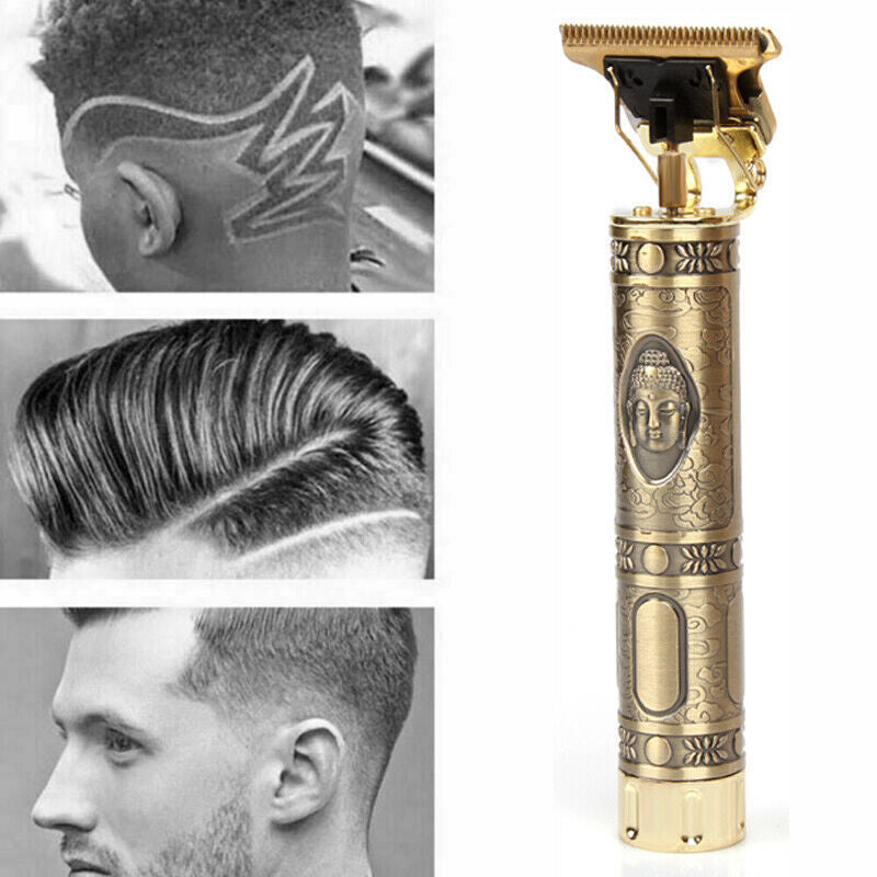 Professional Cordless Hair & Beard Trimmer – USB Rechargeable T-Blade Clipper for Men | Zero-Gap Lineups & Detail Shaving