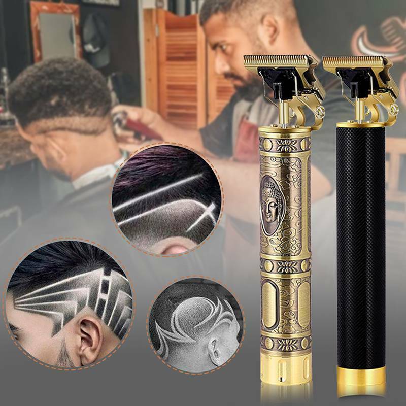 Professional Cordless Hair & Beard Trimmer – USB Rechargeable T-Blade Clipper for Men | Zero-Gap Lineups & Detail Shaving