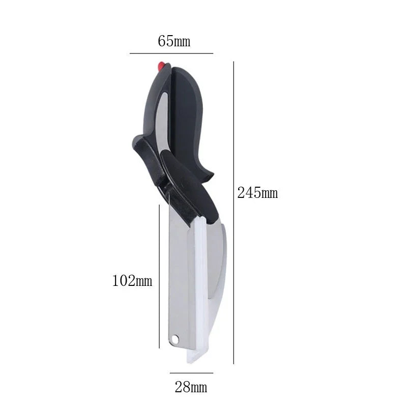 2-in-1 Clever Kitchen Scissors with Cutting Board – Spring & Circlip Models