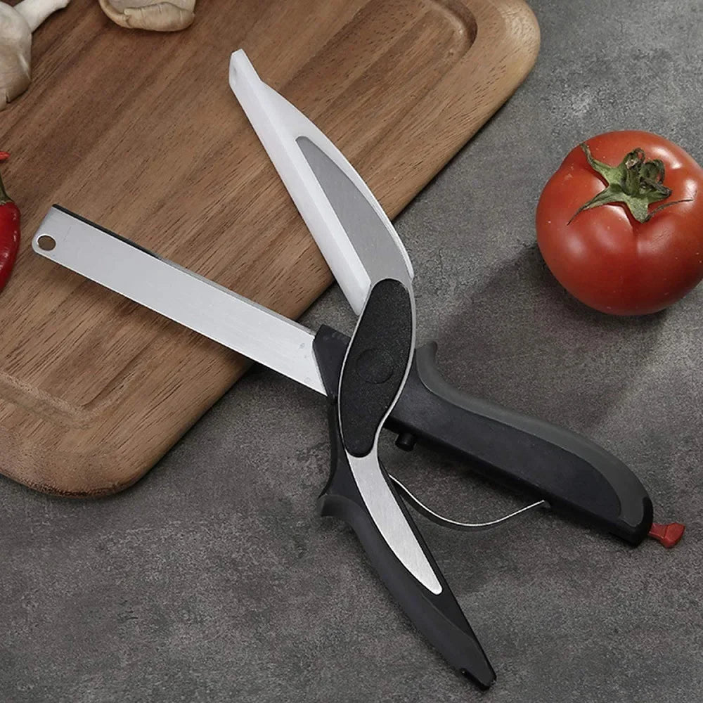 2-in-1 Clever Kitchen Scissors with Cutting Board – Spring & Circlip Models