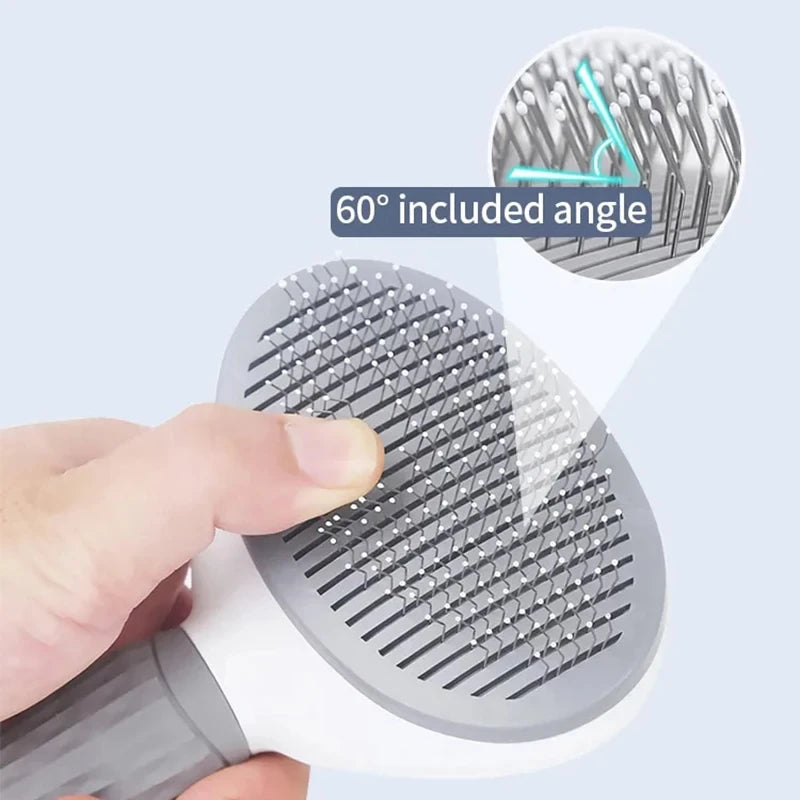 Self-Cleaning Pet Grooming Brush – Stainless Steel Comb for Cats & Dogs