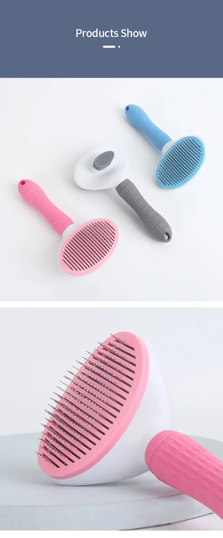 Self-Cleaning Pet Grooming Brush – Stainless Steel Comb for Cats & Dogs