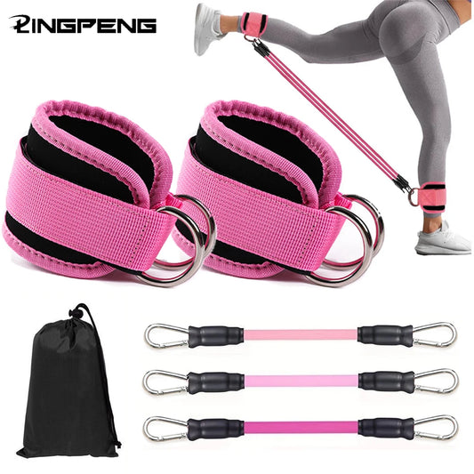 Adjustable Ankle Straps Resistance Bands for Glutes & Leg Workout – Home & Gym Fitness Equipment for Men & Women