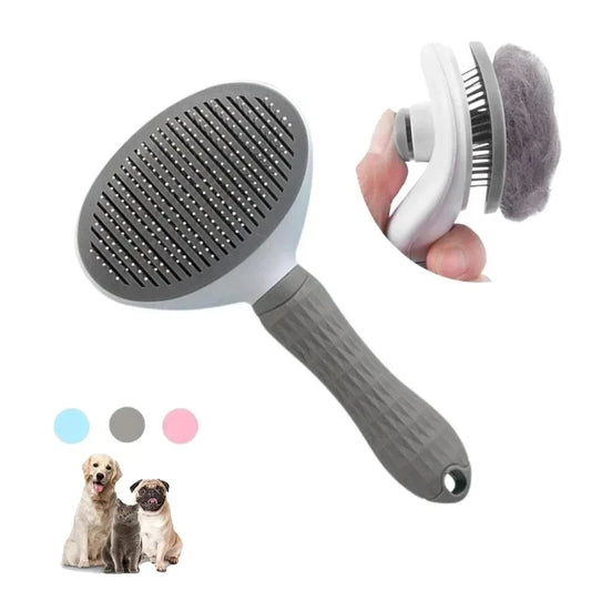 Self-Cleaning Pet Grooming Brush – Stainless Steel Comb for Cats & Dogs