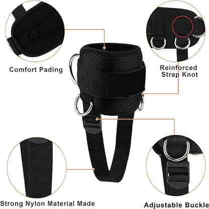 Adjustable Ankle Straps Resistance Bands for Glutes & Leg Workout – Home & Gym Fitness Equipment for Men & Women