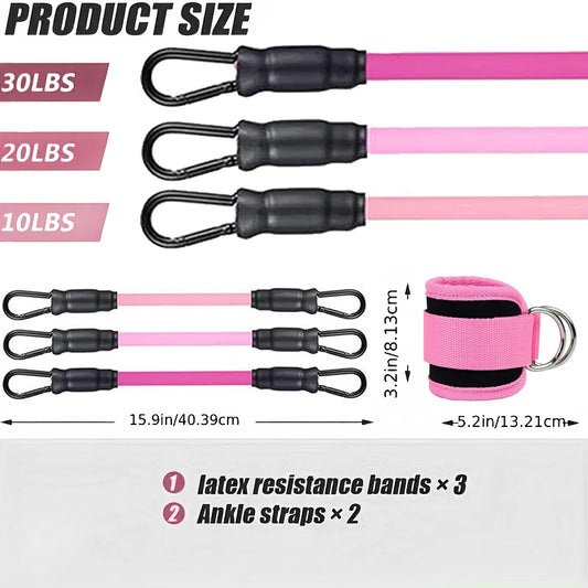 Adjustable Ankle Straps Resistance Bands for Glutes & Leg Workout – Home & Gym Fitness Equipment for Men & Women