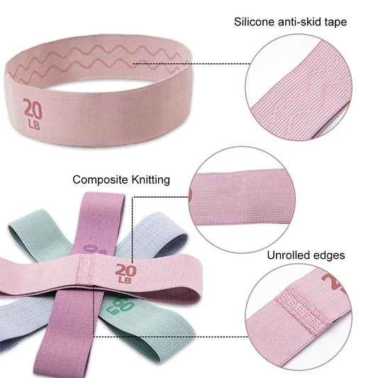 Booty Resistance Bands for Women – Non-Slip Glute Bands for Squats, Yoga & Home Workouts