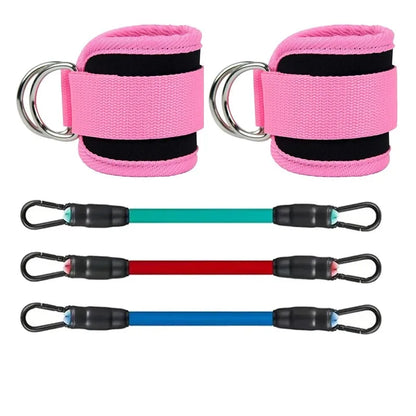 Adjustable Ankle Straps Resistance Bands for Glutes & Leg Workout – Home & Gym Fitness Equipment for Men & Women
