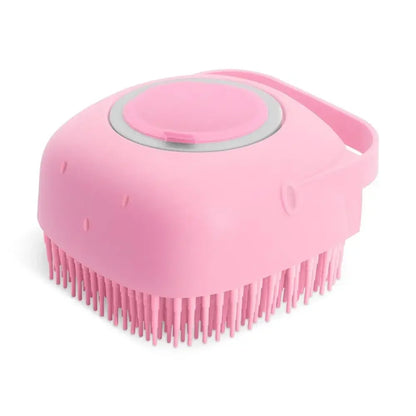 2-in-1 Silicone Pet Shampoo Brush & Massager | Dog & Cat Bath Scrubber