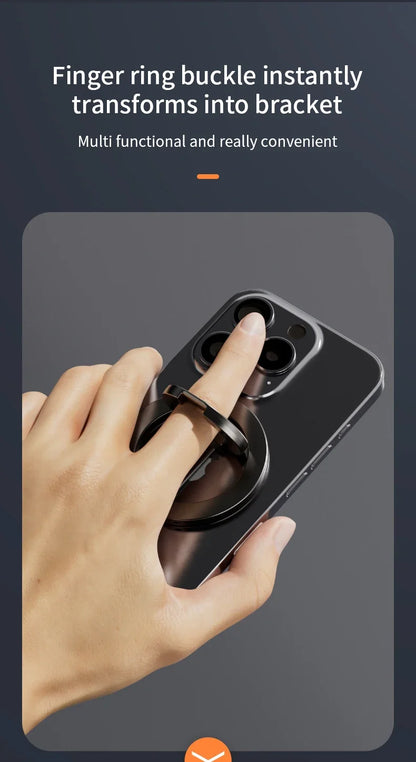 MagSafe-Compatible Magnetic Ring Phone Holder – 360° Rotating Stand & Grip for iPhone & Android