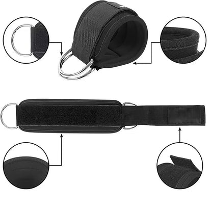 Adjustable Ankle Straps Resistance Bands for Glutes & Leg Workout – Home & Gym Fitness Equipment for Men & Women