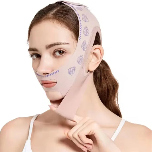 V-Shaped Face Sculpting Sleep Mask – Reusable Double Chin Reducer & Jawline Lifting Strap | Anti-Aging Slimming Band for Men & Women